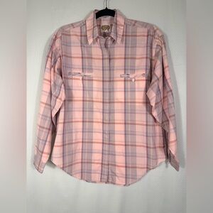 Vintage Picket And Post Pink Plaid Button-Up Shirt